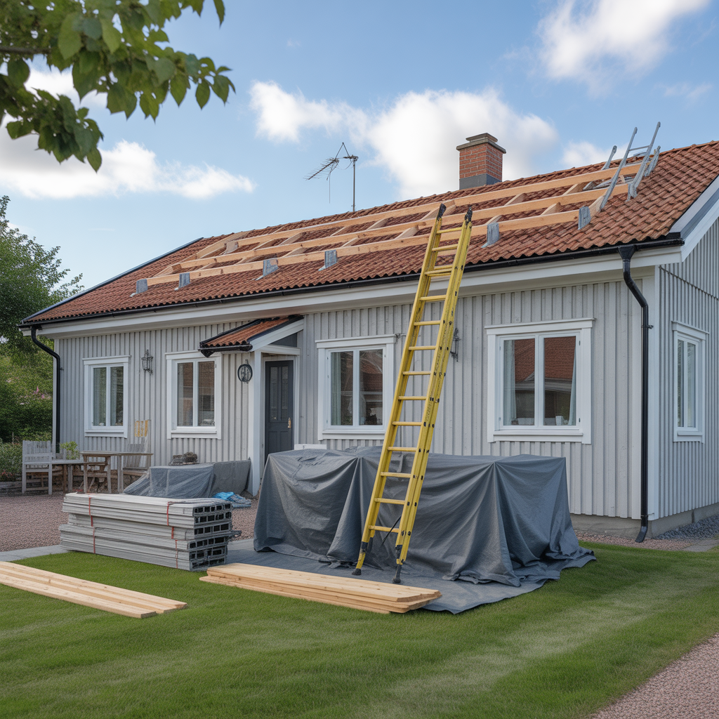 1.Sa forbereder du ditt hus infor ett takbyte