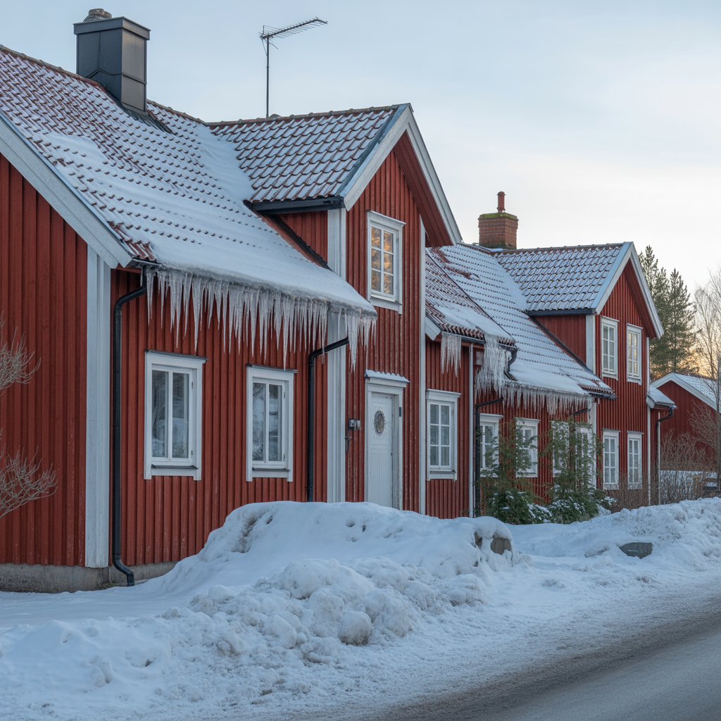 isdammar och istappar pa tak orsaker atgarder och kostnad