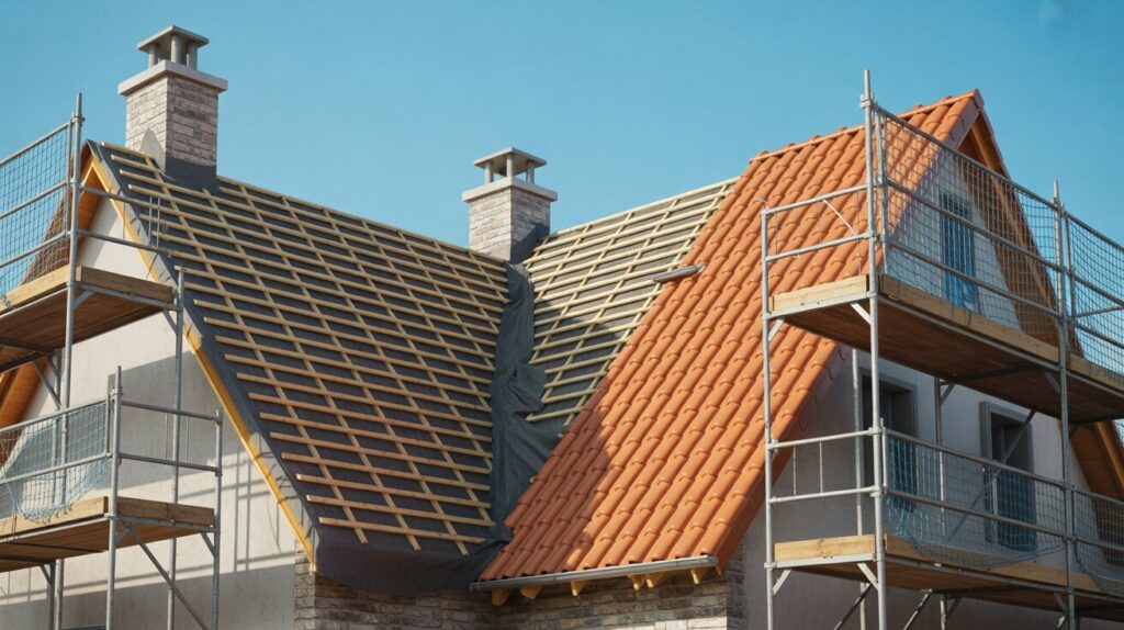 Lägga tegeltak, shingel & betongpannor