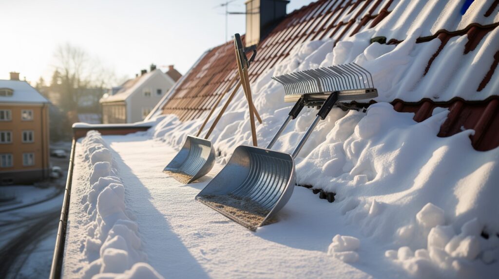 Snöskottning Snöröjning Tak