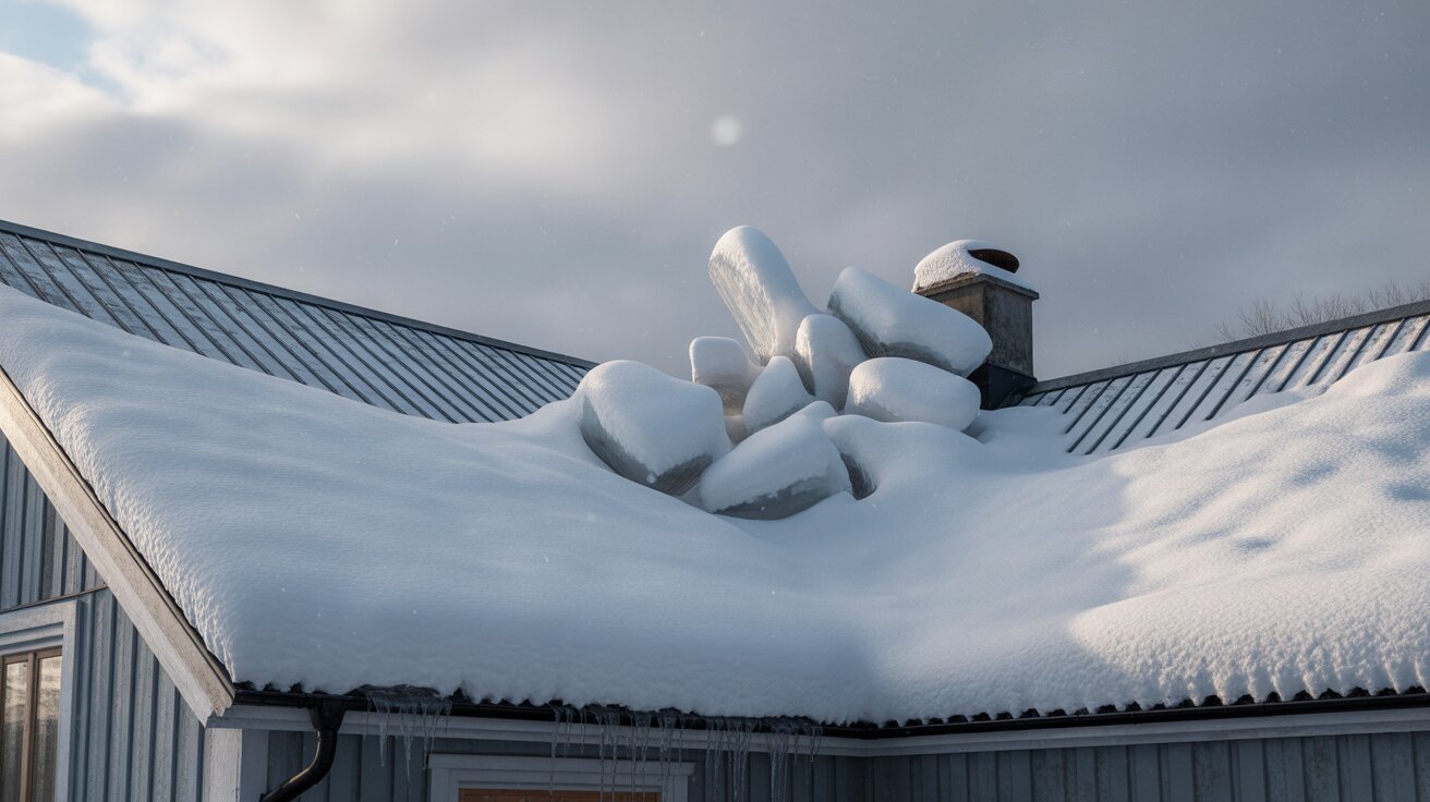 Snöskottning & snöröjning tak